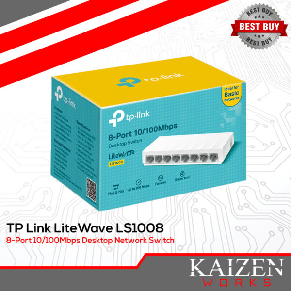 TP-Link LiteWave LS1008 8-Port 10/100 Mbps Desktop Switch