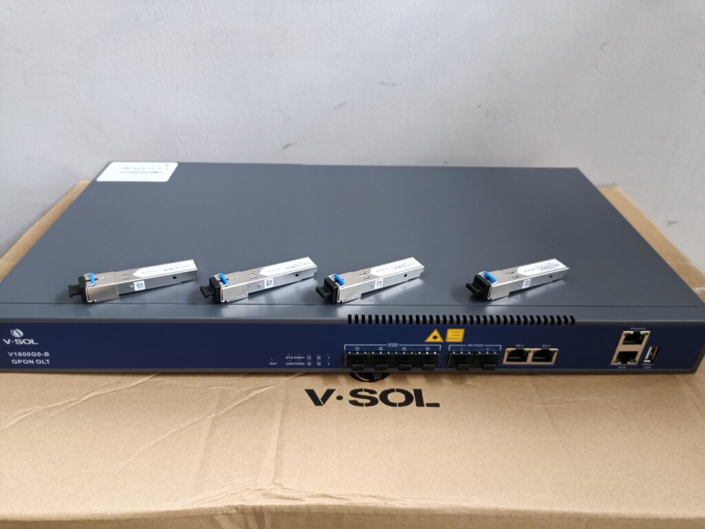 VSOL V1600G0-B 4 Port GPON OLT With C+++ 9dbm Modules DUAL AC - I ...