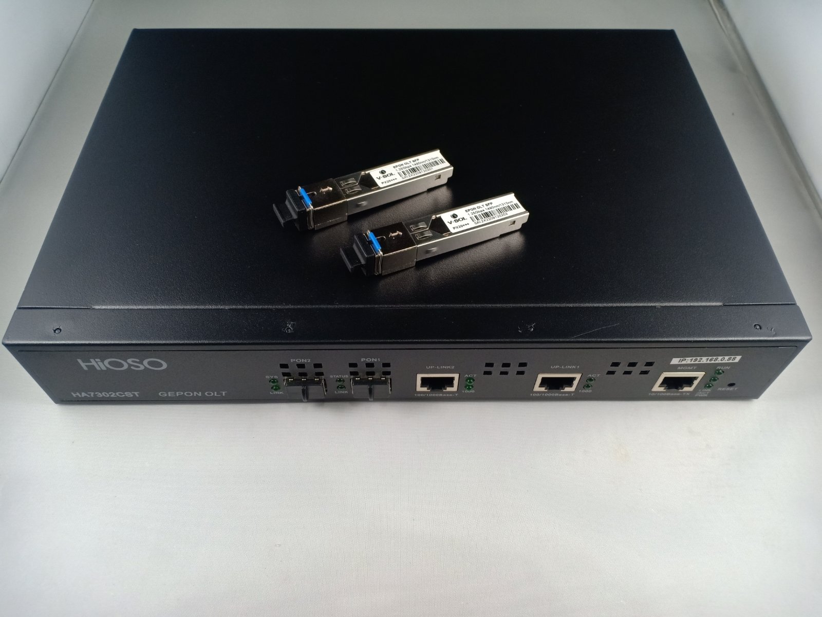 HIOSO HA7302CS 2 PON EPON OLT with PX20+++