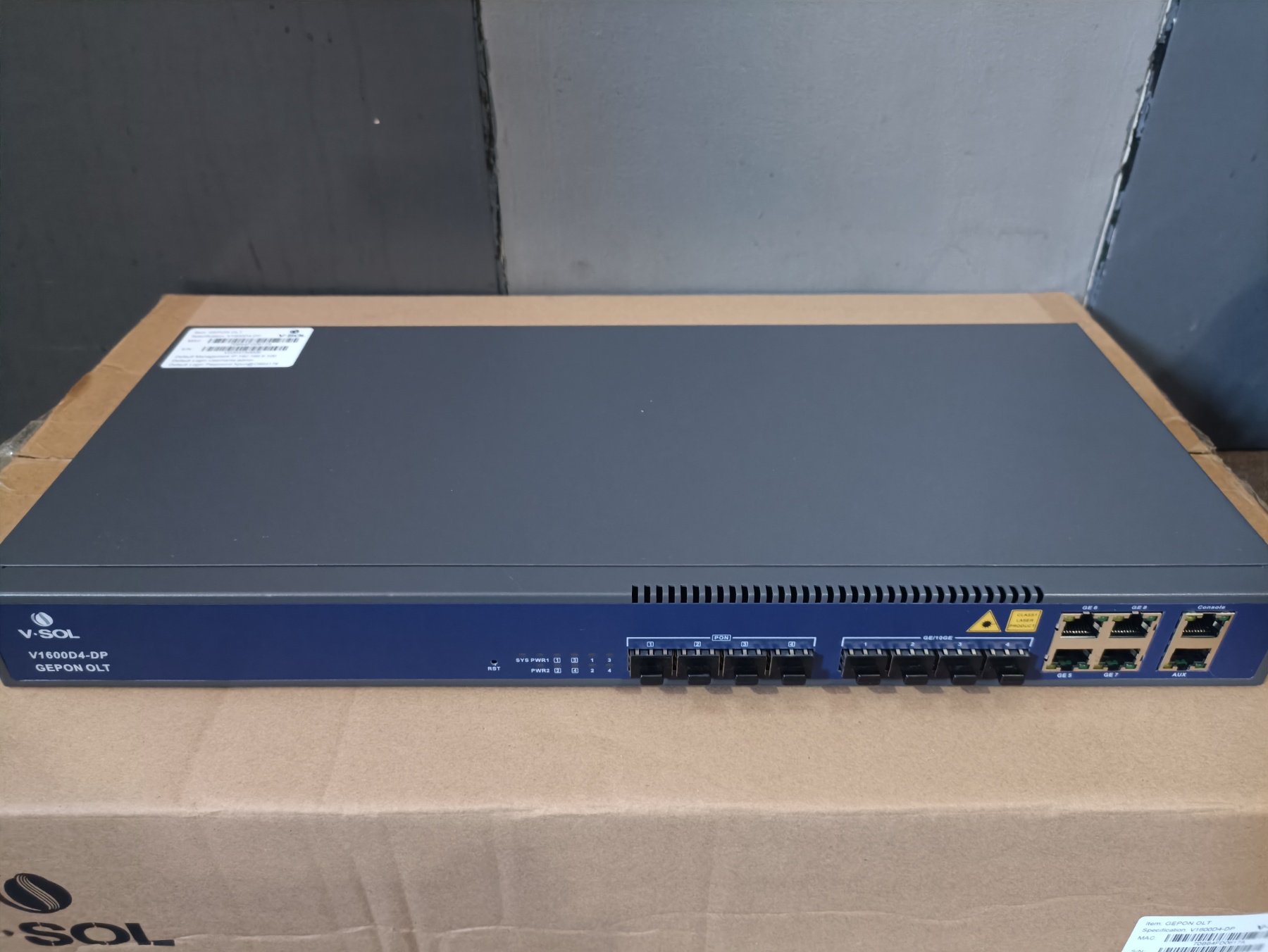 VSOL V1600D4-DP 4 Port EPON OLT with px+++ 9dbm modules