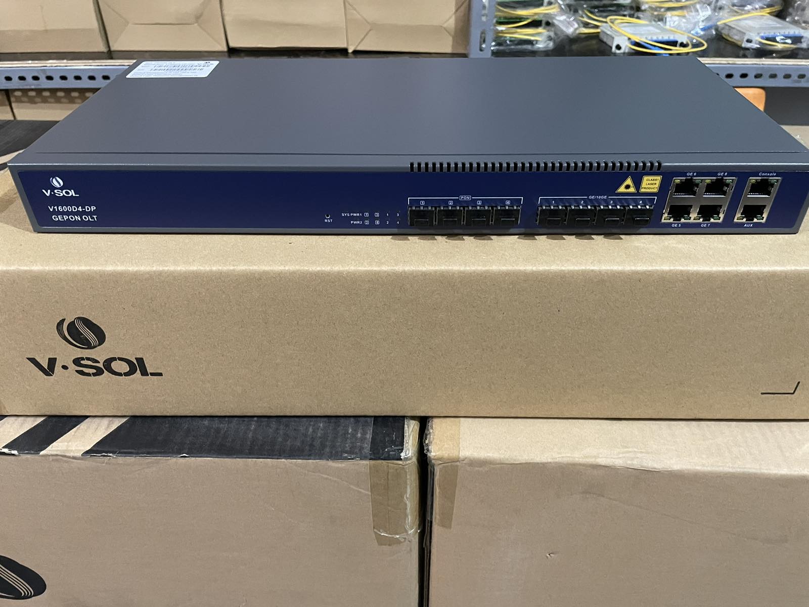 VSOL V1601E04-DP-2AC, EPON OLT 4-Port px+++ 9dbm modules